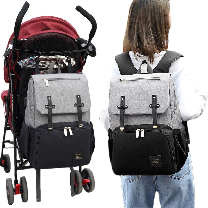 BABY DIAPER BAG WITH USB PORT